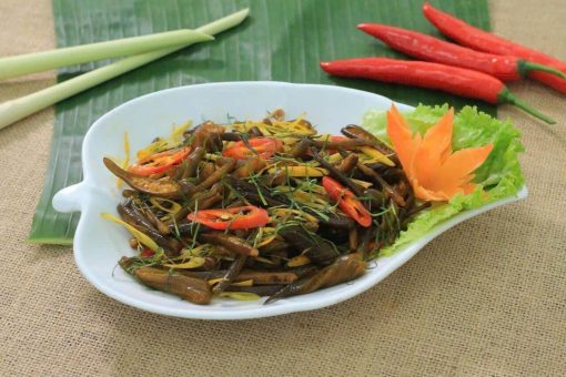 Tảo Xoắn Xào Xả Ớt