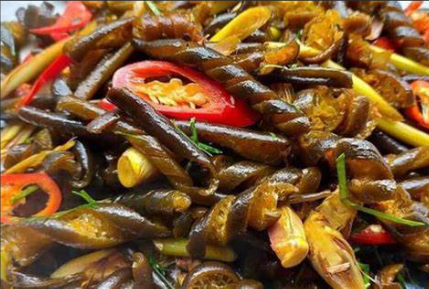 Tảo Xoắn Xào Xả Ớt