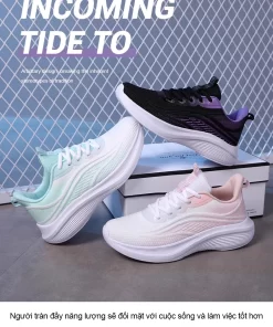 Giày thể thao nữ USASH.VN giày nữ chất liệu vải thoáng khí đế cao su Phù Hợp Chạy Bộ, Tập Gym