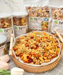Granola siêu hạt nướng mật ong shop mẹ Tôm ngũ cốc hạt không đường