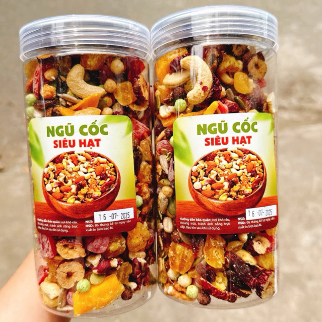 Ngũ Cốc Vị Mật Ong siêu hạt trái cây Granola - hộp 500gr