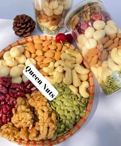 Hộp 500g Hạt dinh dưỡng mix tổng hợp macca,óc chó,hạnh nhân, điều, bí sấy chín ăn ngay, làm kẹo hạnh phúc nougat