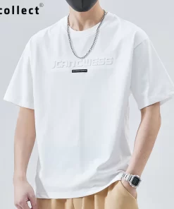 Áo Thun Nam Tay Ngắn ECOLLECT CT10 – Cotton 260gsm, Phong Cách Trẻ Trung, Thoáng Mát Cho Mùa Hè 2025
